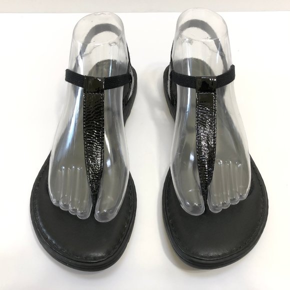 Born Trinity Patent Leather T-Strap Thong Sandals - Picture 2 of 8